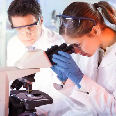 Gezondheidsonderzoek in een laboratorium